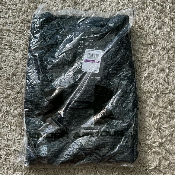 NWT Men's Under Armour Tech 2.0 Gray (002)/Black Short-Sleeve T-Shirt Size XXLT - Picture 2 of 13